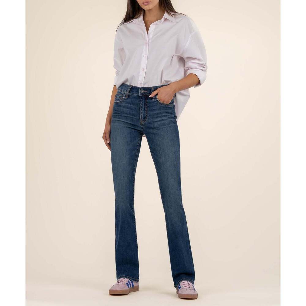 Kut from the Kloth Natalie High Rise Bootcut, Petite in Allied Wash Size 10P NWT